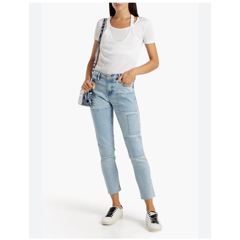 Frame Patchwork Lightwash Denim Jeans Women's Size 27